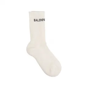 巴黎世家/Balenciaga 象牙白 80% 棉，18% 聚酰胺，2% 氨纶 提花袜 540633472B49960