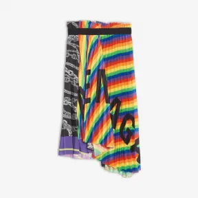 巴黎世家/Balenciaga 女士 RAINBOW/BLACK 彩虹围巾半身裙 | Balenciaga 571265-TEL10-7371