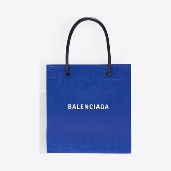 巴黎世家/Balenciaga BLUE / WHITE Shopping超小号手提袋 45464534rm