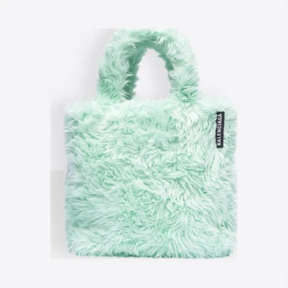 巴黎世家/Balenciaga LIGHT MINT Everyday加小号人造皮草手提袋 45472631of