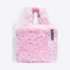 巴黎世家/Balenciaga PALE PINK Everyday超小号人造皮草手提袋 45472632bu