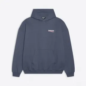 巴黎世家/Balenciaga 灰色大号男士政治运动连帽衫 620973TKVI91366