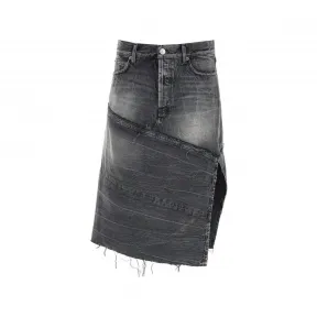 巴黎世家/Balenciaga 灰色 100％纯棉 牛仔裙 657638TBP471090I