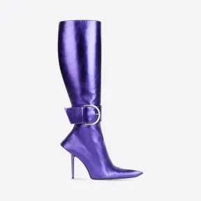 巴黎世家/Balenciaga 女士 Essex 110 毫米紫色靴子 671505WBCL15081
