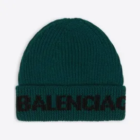 巴黎世家/Balenciaga 绿色徽标毛线帽 675327T16153064