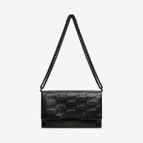 巴黎世家/Balenciaga 女式 Triplet 中号 Bb 字母组合包黑色 6888262105Z1000