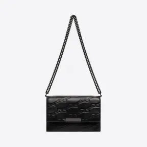 巴黎世家/Balenciaga 女款 Triplet 小号包 Bb 字母组合黑色 6888282105Z1000