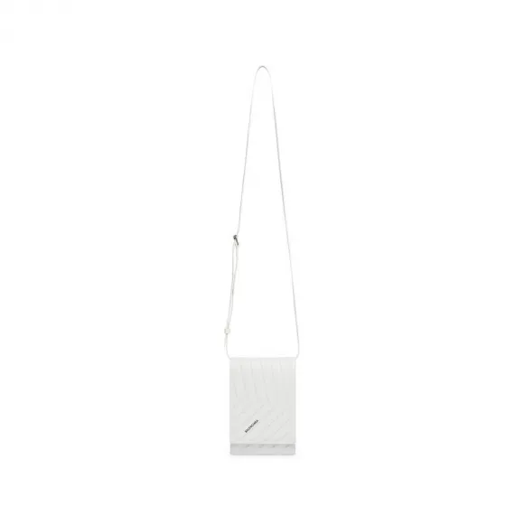 巴黎世家/Balenciaga Men's Car Phone Holder On Strap in White 6935442103I9001