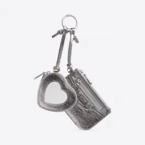 巴黎世家/Balenciaga 女士 LE CAGOLE金属光泽夹式卡包和镜子 6940240GT3Y8103