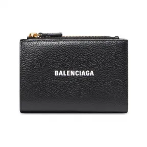 巴黎世家/Balenciaga Men's Cash Folded Vertical Card Holder in Black 6941661IZIM1090