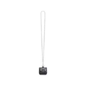 巴黎世家/Balenciaga Women's Le Cagole Flap Earpods With Chain in Black 7185451VG9Y1000