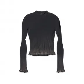 巴黎世家/Balenciaga 长袖上衣 在 褪色黑 744393-T3273-1055