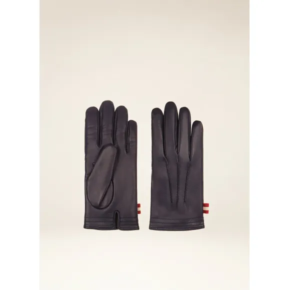巴利/Bally 男士海军蓝皮手套 6223508