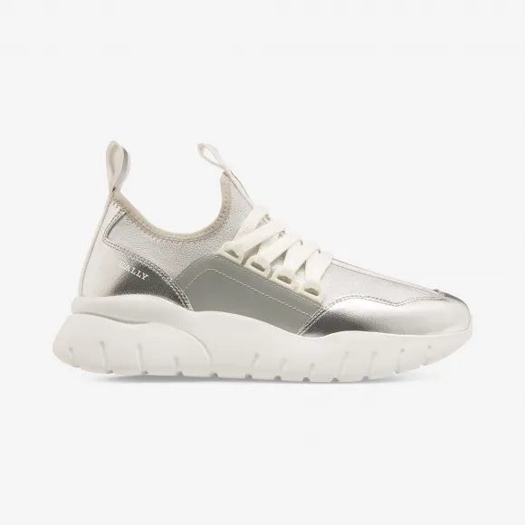 巴利/Bally 银色金属感层压皮革运动鞋 6226121