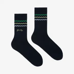 巴利/Bally 海军蓝精细平纹针织袜 6227540