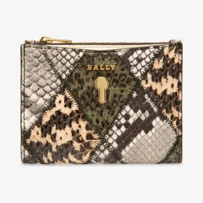 巴利/Bally 落叶松绿水蛇皮法式钱夹 6229909