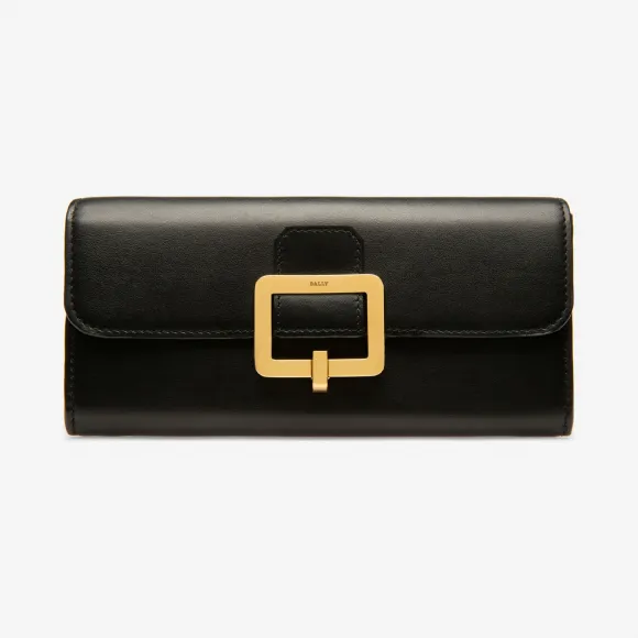 巴利/Bally 黑色小牛皮长款钱夹 6229975