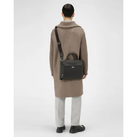 巴利/Bally 男士黑色 Valdio 帆布和皮革 Beniness 手袋 6231779