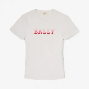 巴利/Bally 女士白色刺绣棉质 T 恤 6233349
