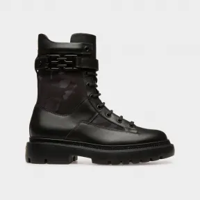 巴利/Bally Gioele 黑色皮革和再生聚酯纤维靴子 6301648