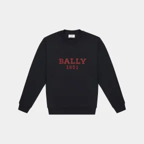 巴利/Bally 男士抓绒卫衣 海军蓝和 Bally 红色混棉抓绒卫衣 6302926