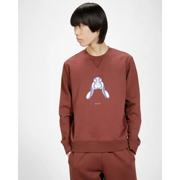 巴利/Bally 男士传统红色棉质抓绒卫衣 6303871