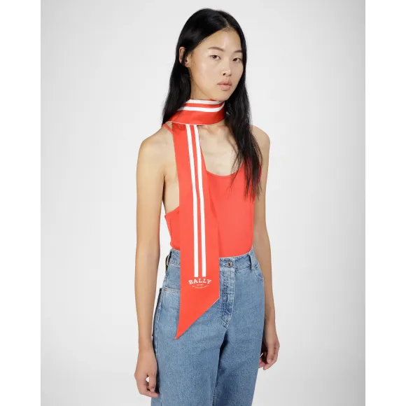 巴利/Bally 女式橙色真丝抹胸围巾 6303945