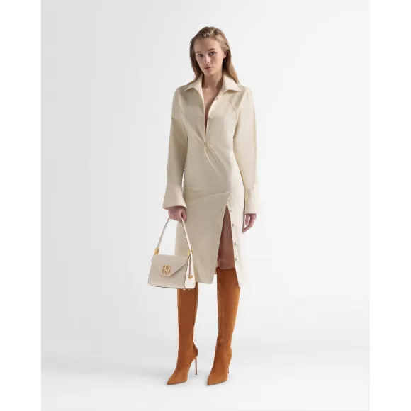 巴利/Bally 女士灰白色棉质衬衫裙 6304233