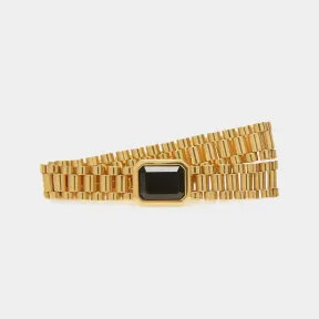 巴利/Bally 女士黑色玛瑙双圈手链 6304430