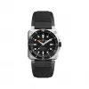 柏莱士/Bell&ross Instruments 系列 42MM 磨砂抛光精钢 自动机械机芯 男表 BR0392-D-BL-ST-SRB