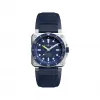 柏莱士/Bell&ross Instruments 系列 42MM 磨砂抛光精钢 自动机械机芯 男表 BR0392-D-BU-ST-SRB