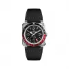 柏莱士/Bell&ross Instruments 系列 42MM 磨砂和抛光精钢 自动机械机芯 男表 BR0393-BL-ST-SCA