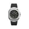 柏莱士/Bell&ross Instruments 系列 40MM 磨砂与抛光精钢 自动机械机芯 男表 BR05A-BL-SK-ST-SRB