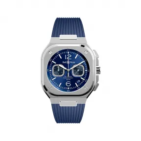 柏莱士/Bell&ross Instruments 系列 42MM 磨砂和抛光精钢 自动机械机芯 男表 BR05C-BU-ST-SRB