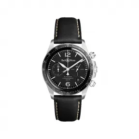 柏莱士/Bell&ross vintage 系列 41MM 磨砂抛光精钢 自动机械机芯 男表 BRV294-BL-ST-SCA