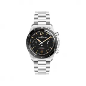 柏莱士/Bell&ross vintage 系列 41MM 磨砂抛光精钢 自动机械机芯 男表 BRV294-HER-ST-SST