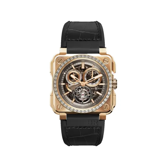 柏莱士/Bell&ross Experimental 系列 45MM 18K 玫瑰金 手动机械机芯 男表 BRX1-CHTB-PG-D