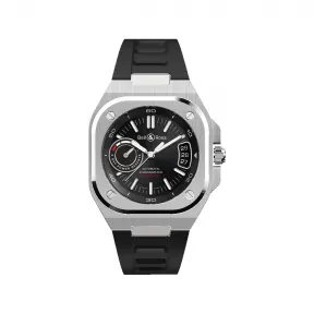 柏莱士/Bell&ross 41 MM 缎面打磨及抛光不锈钢 自动机械机芯 男表 BRX5R-BL-ST-SRB