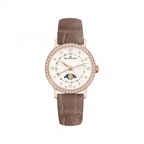宝珀/Blancpain Villeret系列 红金表壳 自动机械机芯 女表 6106-2987-55A