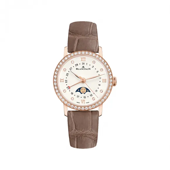 宝珀/Blancpain Villeret系列 红金表壳 自动机械机芯 女表 6106-2987-55A