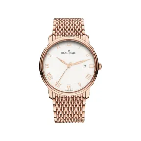 宝珀/Blancpain Villeret系列 红金表壳 自动机械机芯 男表 6651-3642-MMB