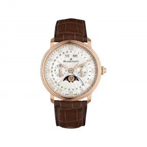 宝珀/Blancpain Villeret系列 红金表壳 自动机械机芯 男表 6685-3642-55B