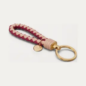 葆蝶家/Bottega Veneta INTRECCIATO编织小羊皮双色钥匙扣 113539V395B6912