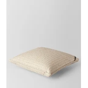 葆蝶家/Bottega Veneta 驼色INTRECCIATO编织亚麻方形抱枕 118162V97009640