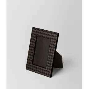 葆蝶家/Bottega Veneta 深咖啡色INTRECCIATO编织小羊皮小号镜框 139048V00132006