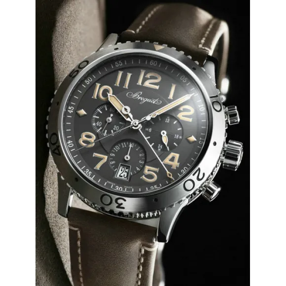 宝玑/Breguet Typexx 系列 18K铂金 自动机械机芯 男表 3813PT-G2-3ZU