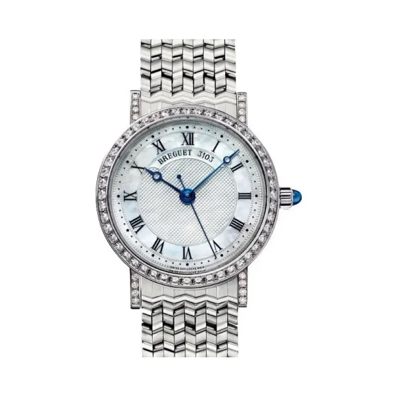 宝玑/Breguet 经典 Classique 系列 18k白金镶钻 自动机械机芯 女表 8068BB-52-BC0-DD00