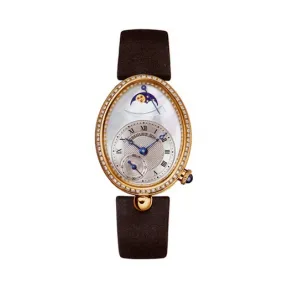 宝玑/Breguet 18k黄金镶钻 28.45 MM X 36.5 MM 自动机械机芯 女表 8908BA-52-864-D00D