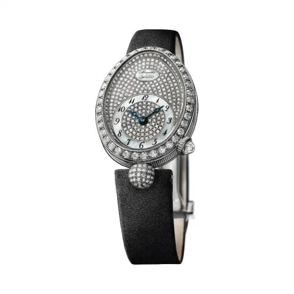 宝玑/Breguet 那不勒斯皇后 Reine De Naples 系列 18k白金镶钻 自动机械机芯 女表 8928BB-8D-844-DD0D