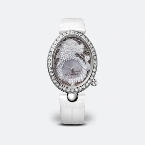 宝玑/Breguet 那不勒斯王后系列 40.05MM X 32MM 18k白金镶钻 自动机械机芯 男表 8958BB-55-974-11